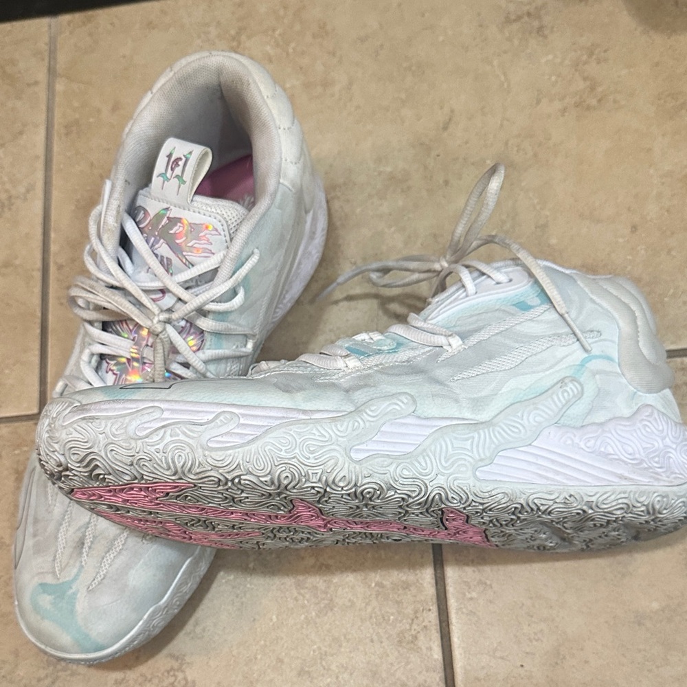 Puma White and Pink Athletic Shoes